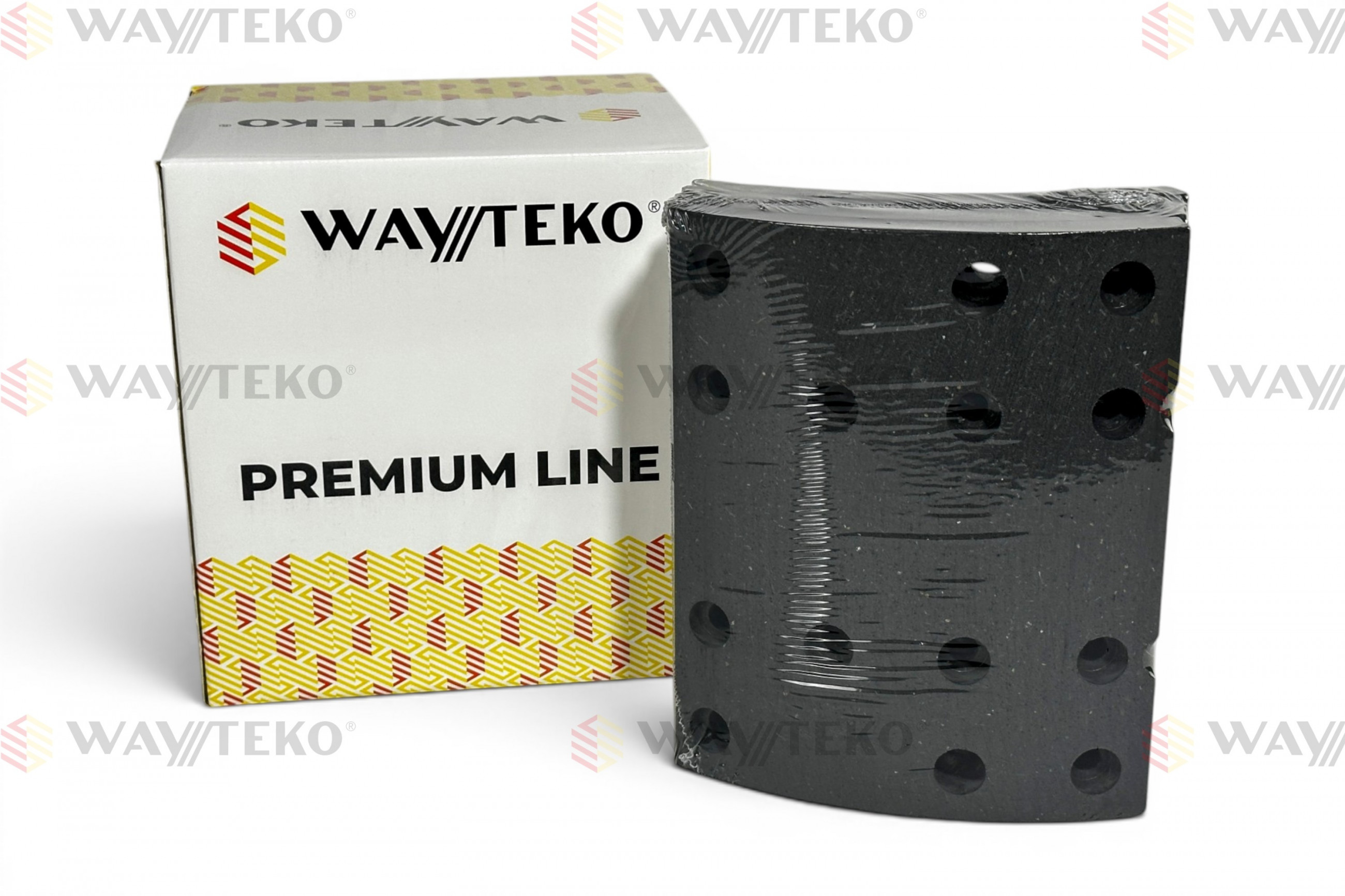 Накладка тормозная задняя Howo 12отв., мост MCP16 WAYTEKO PREMIUM